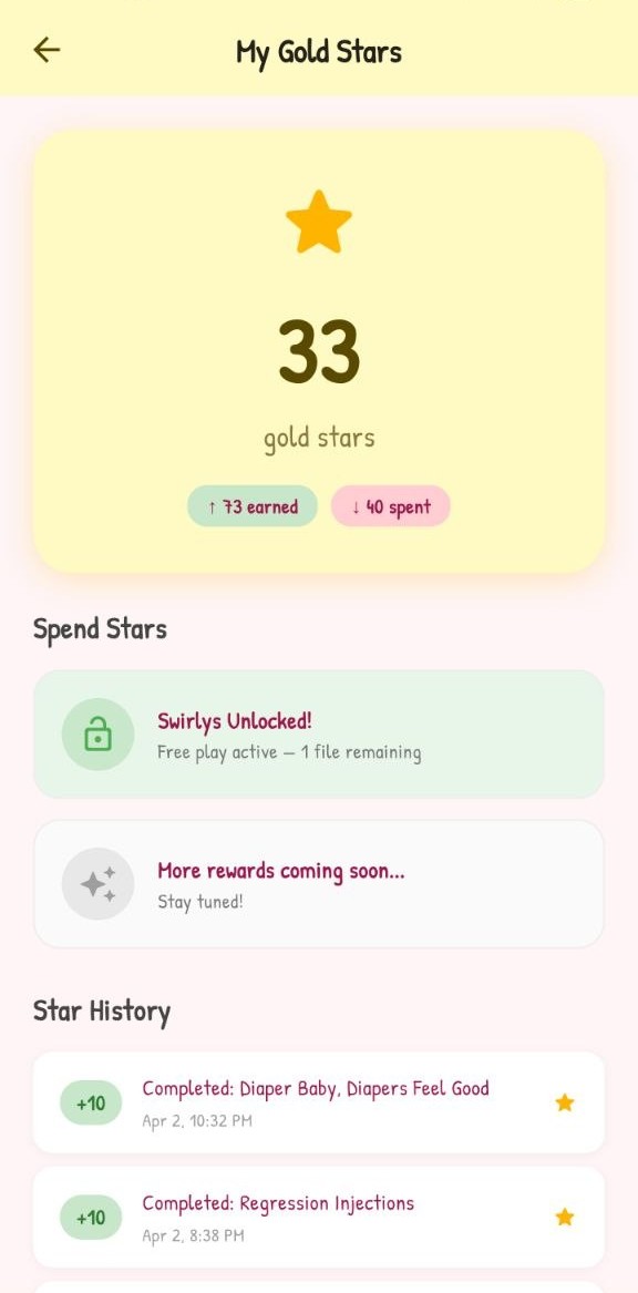 Gold Stars & Rewards